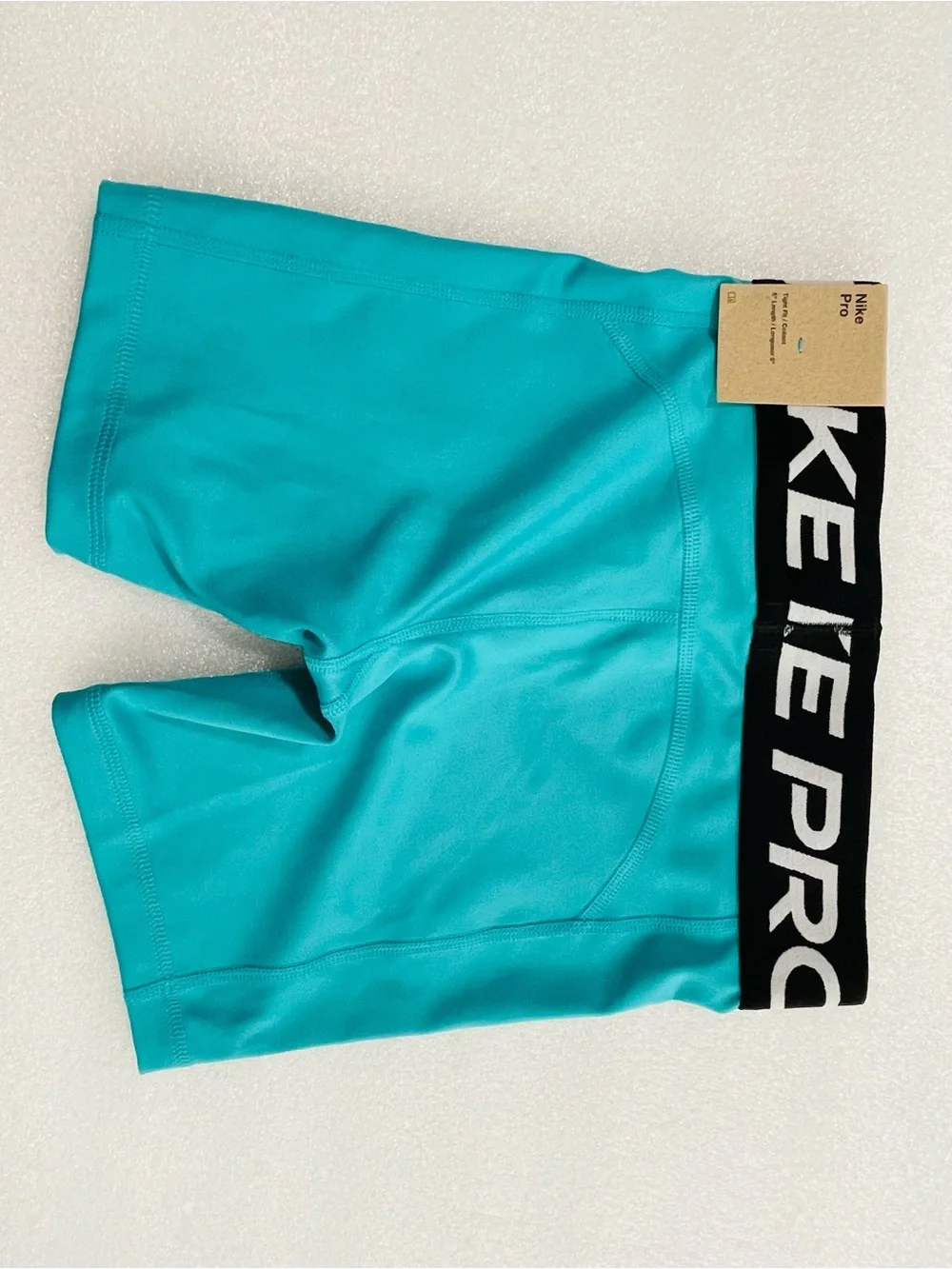 Nike Girls' Turquoise Pro Compression Leggings with Black Waistband
